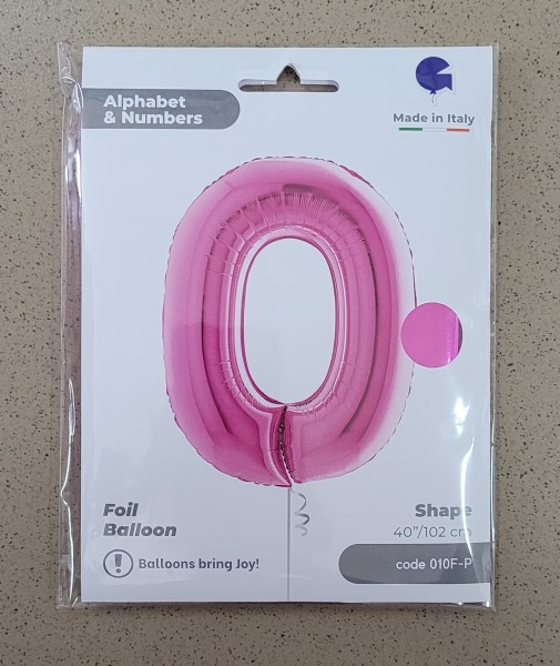 Balon folie cifra 0 roz 100 cm [2]