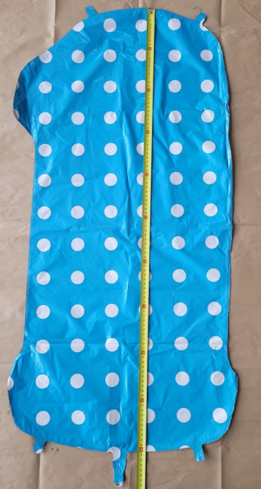 Balon folie cifra 1 albastru cu buline albe 100 cm [3]