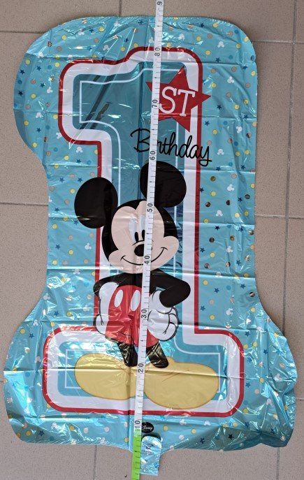 Balon folie cifra 1 Mickey Mouse 71 x 48 cm [2]