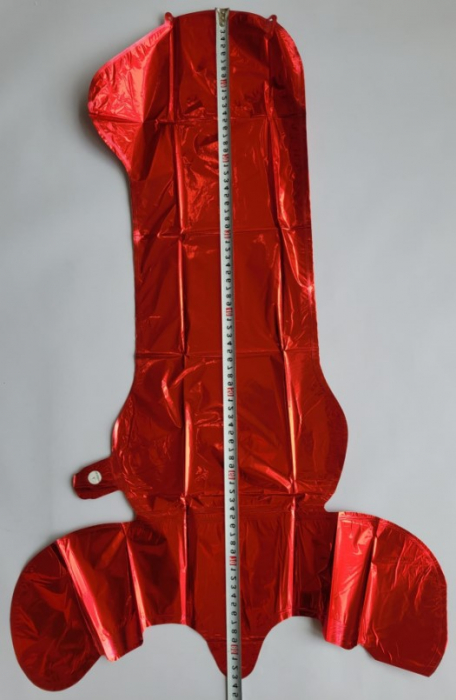 Balon folie cifra 1 rosu Stand Up 80 cm [2]