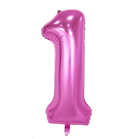 Balon folie cifra 1 roz 55 cm [1]