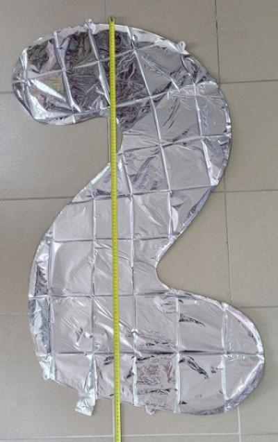 Balon folie cifra 2 argintiu 100 cm [3]