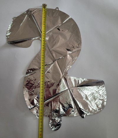 Balon folie cifra 2 argintiu 40cm [4]