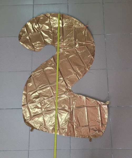 Balon folie cifra 2 auriu 100 cm [3]