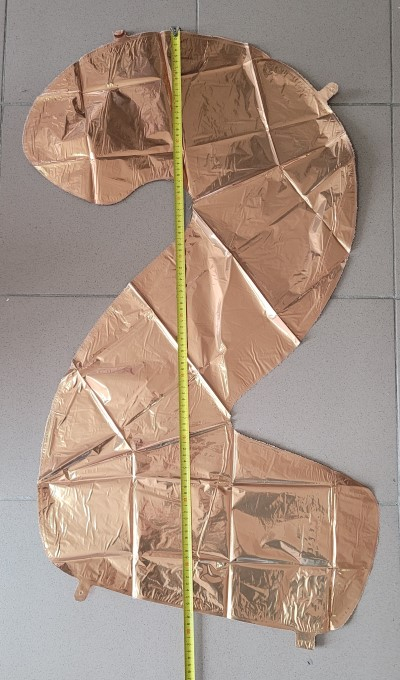 Balon folie cifra 2 auriu 66cm [3]