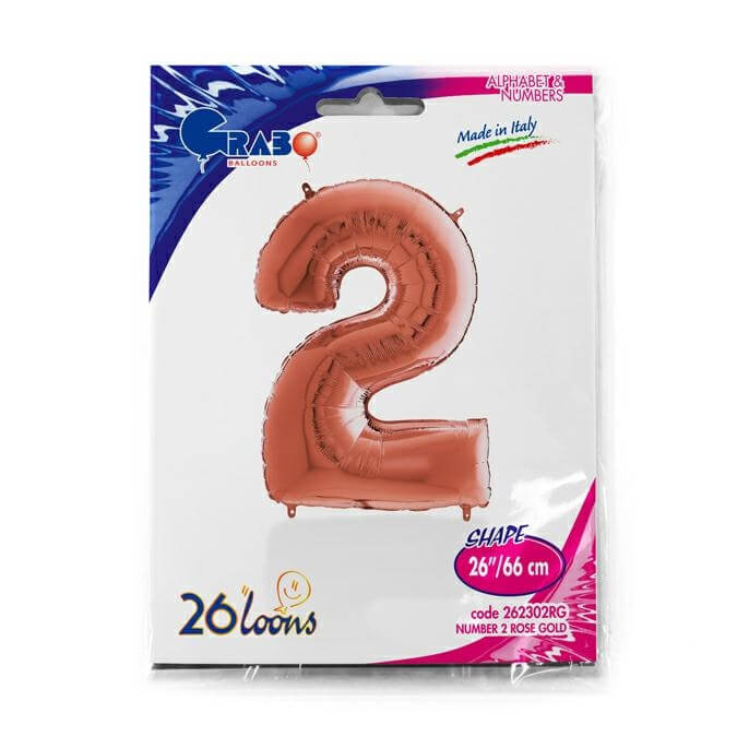 Balon folie cifra 2 rose gold 66 cm [5]