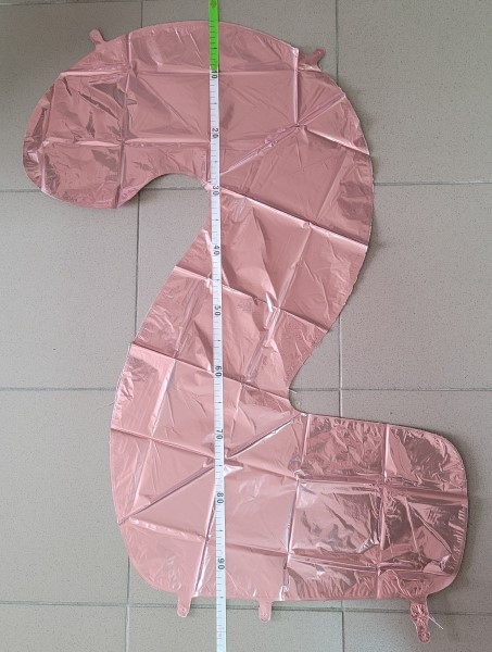 Balon folie cifra 2 rose gold 66 cm [3]