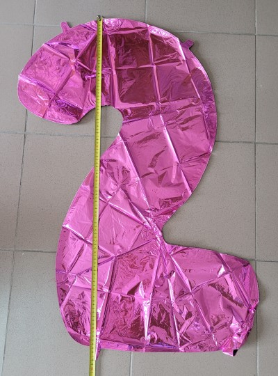Balon folie cifra 2 roz 66cm [3]
