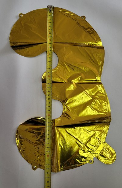 Balon folie cifra 3 auriu 40cm [3]