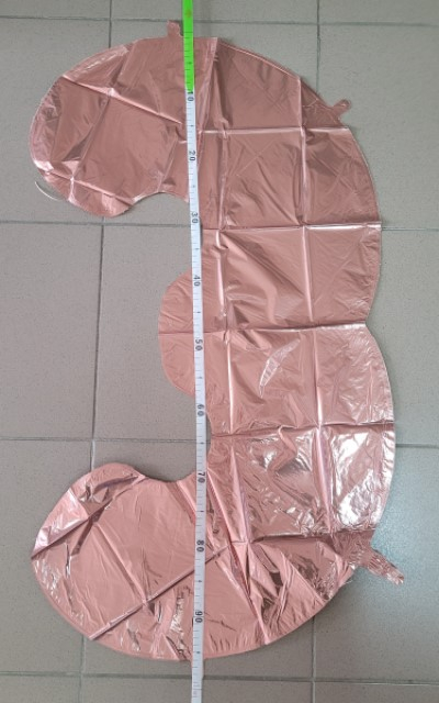 Balon folie cifra 3 rose gold 66 cm [5]