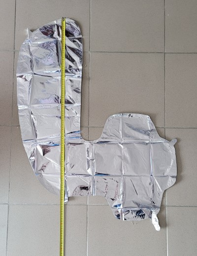 Balon folie cifra 4 argintiu 66cm [4]