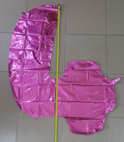 Balon folie cifra 4 roz 100 cm [4]