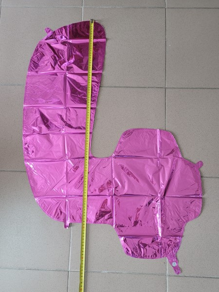 Balon folie cifra 4 roz 66cm [3]