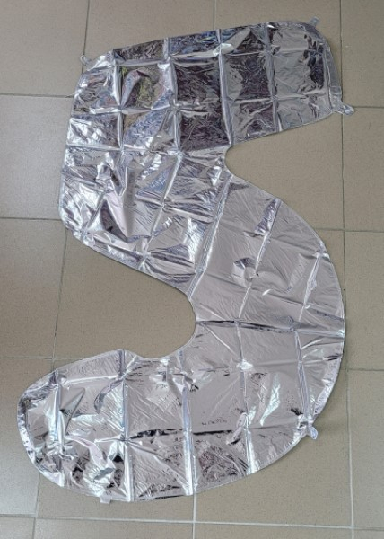 Balon folie cifra 5 argintiu 100 cm [2]