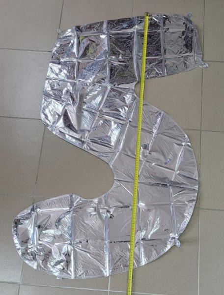 Balon folie cifra 5 argintiu 100 cm [3]