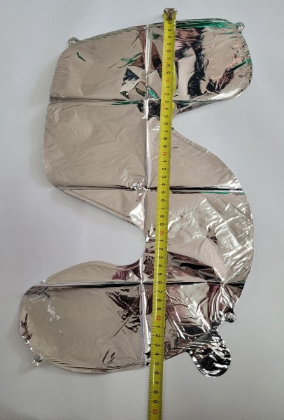 Balon folie cifra 5 argintiu 40cm [3]