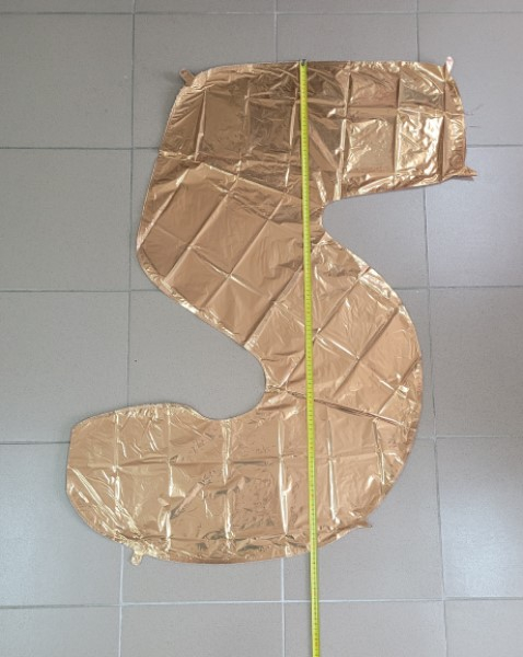 Balon folie cifra 5 auriu 100 cm [3]