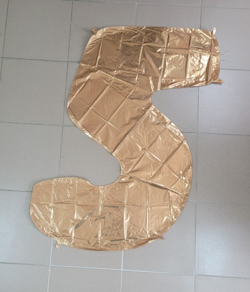 Balon folie cifra 5 auriu 100 cm [2]