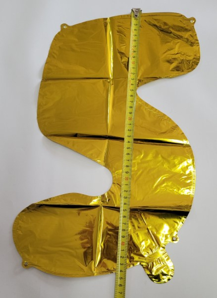 Balon folie cifra 5 auriu 40cm [3]
