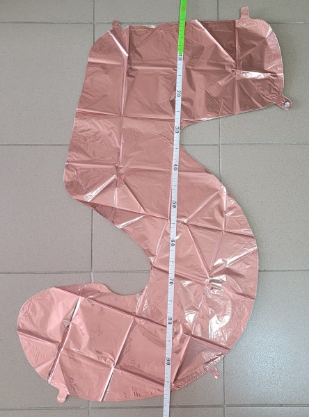 Balon folie cifra 5 rose gold 66 cm [3]
