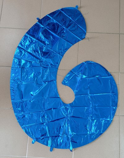 Balon folie cifra 6 albastru 100 cm [2]