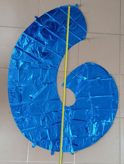 Balon folie cifra 6 albastru 100 cm [3]