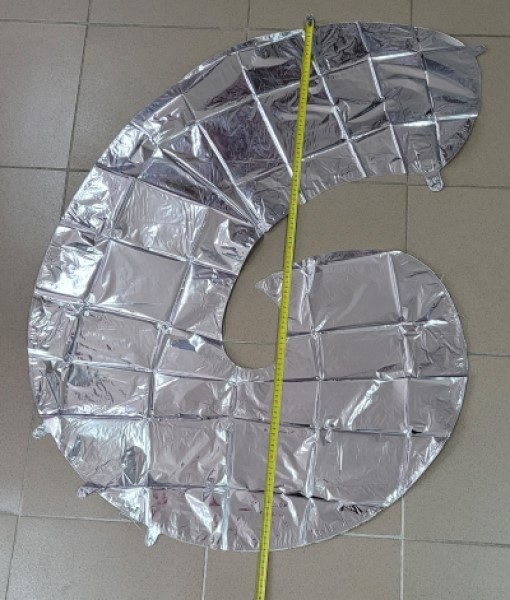 Balon folie cifra 6 argintiu 100 cm [4]