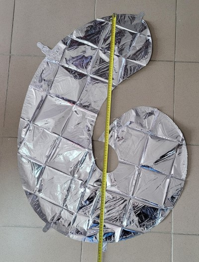Balon folie cifra 6 argintiu 66cm [3]