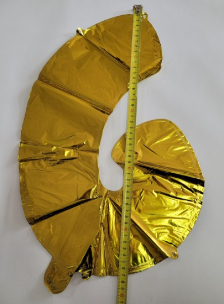 Balon folie cifra 6 auriu 40cm [2]
