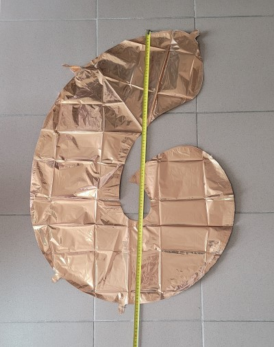 Balon folie cifra 6 auriu 66cm [3]