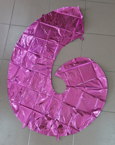 Balon folie cifra 6 roz 100 cm [2]