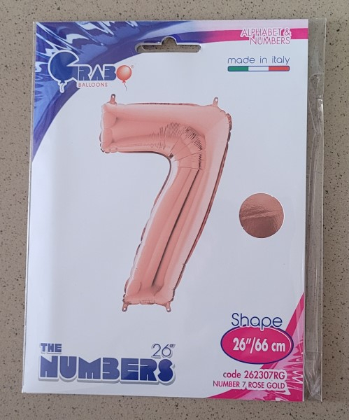 Balon folie cifra 7 rose gold 66 cm [5]