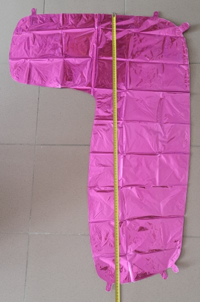 Balon folie cifra 7 roz 100 cm [4]