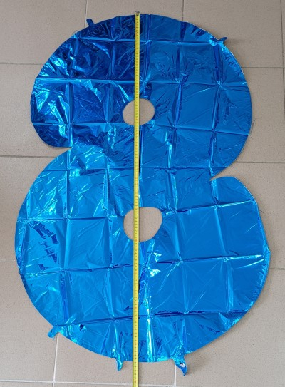 Balon folie cifra 8 albastru 100 cm [3]