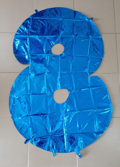 Balon folie cifra 8 albastru 100 cm [2]