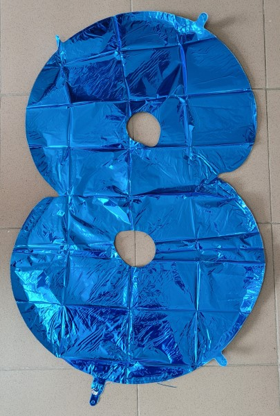 Balon folie cifra 8 albastru 66cm [2]