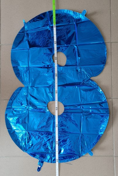 Balon folie cifra 8 albastru 66cm [3]