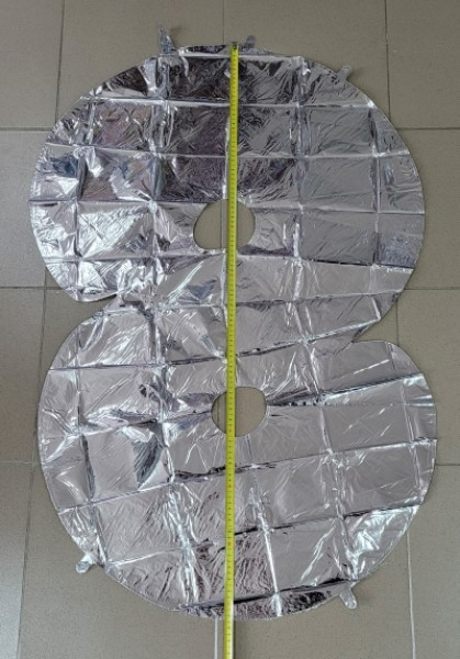 Balon folie cifra 8 argintiu 100 cm [3]