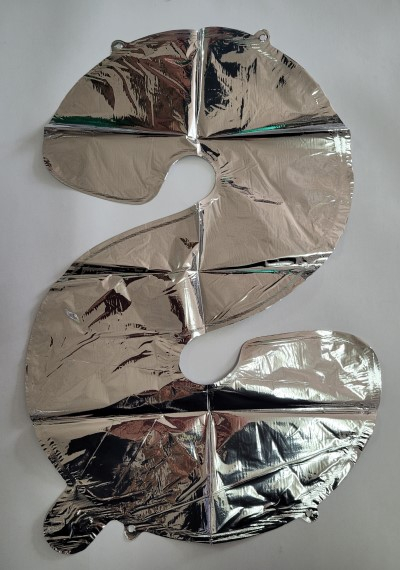 Balon folie cifra 8 argintiu 40cm [2]