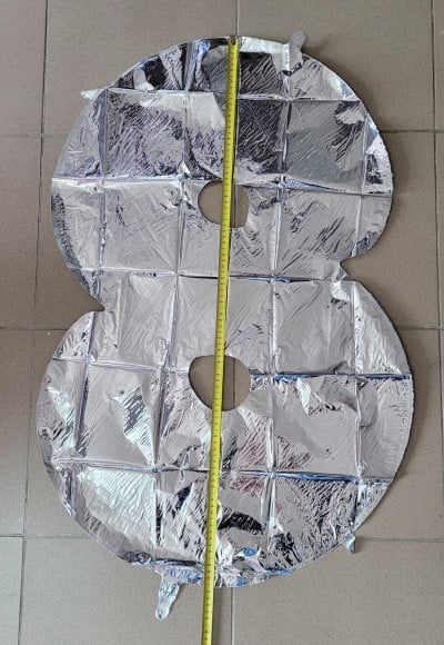 Balon folie cifra 8 argintiu 66cm [3]