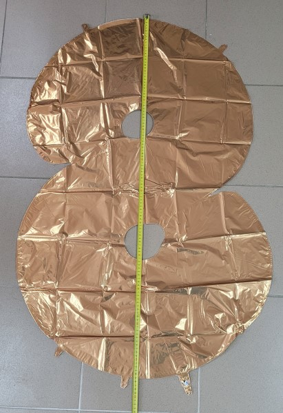 Balon folie cifra 8 auriu 100 cm [3]