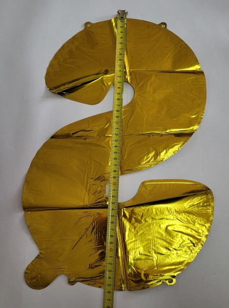 Balon folie cifra 8 auriu 40cm [3]