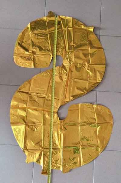 Balon folie cifra 8 auriu 66cm [3]