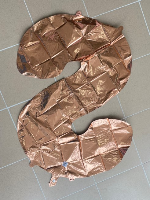 Balon folie cifra 8 rose gold 87 cm [2]