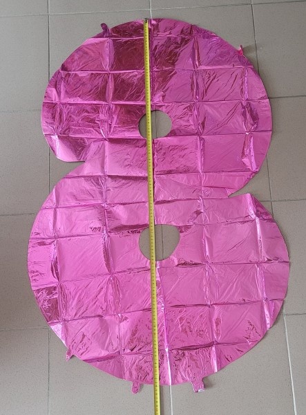 Balon folie cifra 8 roz 100 cm [3]