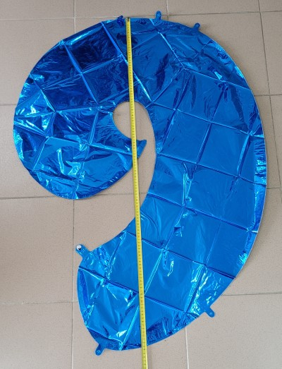 Balon folie cifra 9 albastru 100 cm [4]