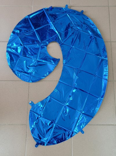 Balon folie cifra 9 albastru 100 cm [3]