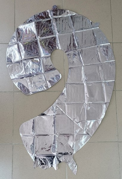 Balon folie cifra 9 argintiu 100 cm [3]