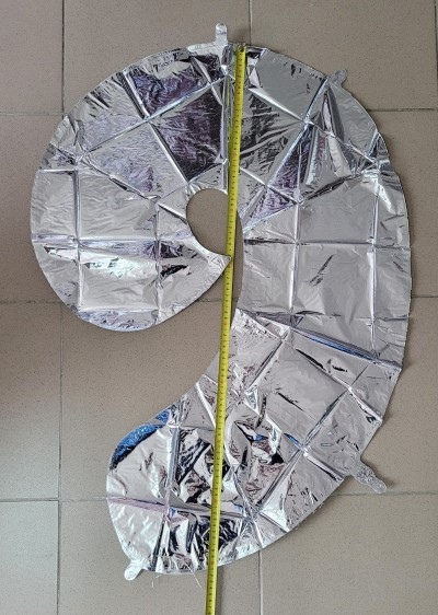 Balon folie cifra 9 argintiu 66cm [4]