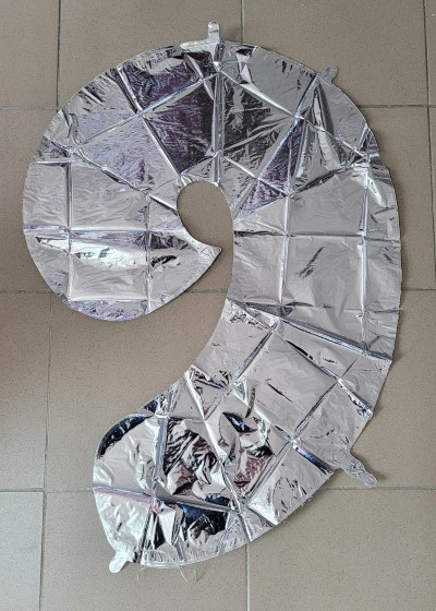 Balon folie cifra 9 argintiu 66cm [3]